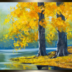 Autumn Lake Landscape Painting